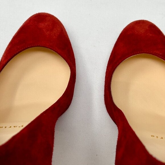 CHRISTIAN LOUBOUTIN Red Suede Pumps - Picture 6 of 10